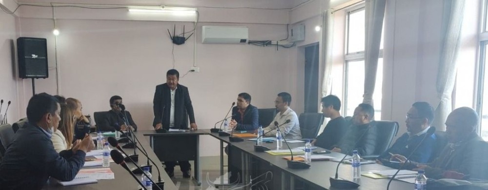 Chief Engineer-cum-Nodal Officer (NHP) WRD, Hotovi Ayemi speaking during the inaugural programme of training in Kohima on November 28. (DIPR Photo)